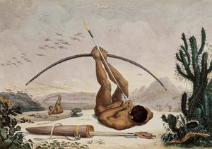 Native Archers, Illustration from the Travels in the Interior of Brazil, 1834 by Jean Baptiste Debret