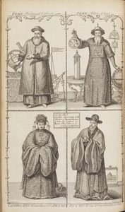 Portraits of Ferdinand Verbiest, Adam Schall, Candida Xu and Xu Guangqi From A description of the e by Jean Baptiste Du Halde