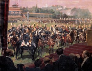 The distribution of flags at Longchamp by President Jules Grevy on July 14 by Jean Baptiste Edouard Detaille