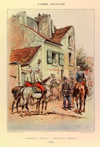 Types and Uniforms of the French Army by Captain Jules Richard, Illustrated by Edouard Detaille: Mounted Chasseurs; Field Service in 1886 by Jean Baptiste Edouard Detaille