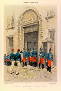 Types and Uniforms of the French Army of Captain Jules Richard, illustrated by Edouard Detaille (1848-1912): Hussars in Great Dress; Cavalry District in 1886 by Jean Baptiste Edouard Detaille