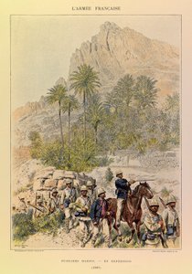 Types and Uniforms of the French Armee of Captain Jules Richard, illustrated by Edouard Detaille: Fusiliers Marins on Expedition in 1887 by Jean Baptiste Edouard Detaille