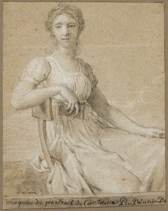 Sketch of the Portrait of Constance Pipelet (recto); Head of a Woman (verso) by Jean Baptiste Francois Desoria