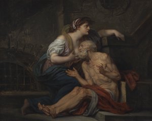Simon and Pero, Roman Charity, c.1767 by Jean Baptiste Greuze
