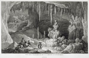 View of the Interior of the Grotto of Antiparos, engraved by Jean Baptiste Tillard by Jean Baptiste Hilair