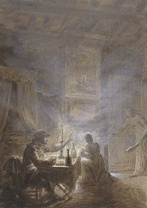 The Smoking Hearth by Jean Baptiste Isabey