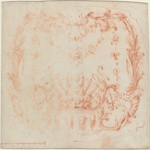 Rococo Wall Design with a Fountain and Swans by Jean Baptiste Joseph Pater