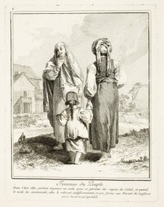 Women of the People, Plate Six from Divers Habillements des Peuples du Nord by Jean Baptiste Le Prince