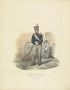 Cannoneer, 1820-1825 (Dutch Infantry Artillery National Militia Cannoneer)