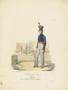 Artillery Officer, 1820-1825 (series title: Military Costumes of the Kingdom of the Netherlands)