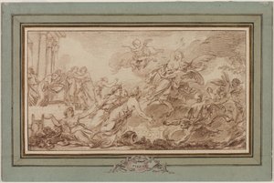 Boreas Abducting Oreithyia by Jean Baptiste Marie Pierre