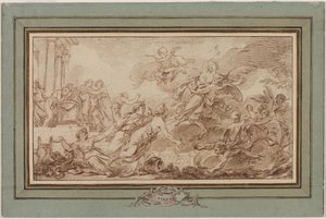 Boreas Abducting Oreithyia by Jean Baptiste Marie Pierre