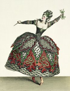 Costume for a Fury in Iphigenia in Tauris and several other operas, engraved by Rene Gaillard, c.1780