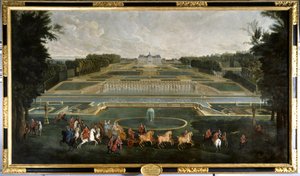 Marie Lescszinska, Queen of France, in the Gardens of the Castle of Vaux Le Vicomte