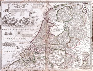 Map of Netherlands by Jean Baptiste Nolin