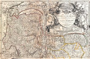 Map of Savoy and Piedmont by Jean Baptiste Nolin