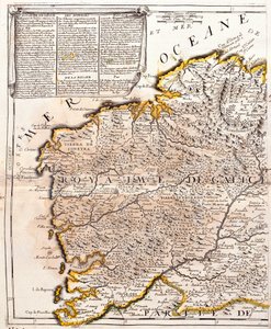 Map of the kingdom of Galicia by Jean Baptiste Nolin