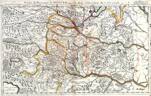 Map of the southwestern part of the Kingdom of Hungary by Jean Baptiste Nolin