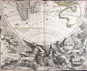 Map of the southern hemisphere of the world by Jean Baptiste Nolin
