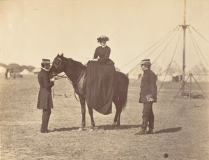 Lady Canning on Her Black Arab and Lord Clyde, Commander in Chief by Jean Baptiste Oscar Mallitte
