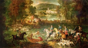 Hunting at the Saint-Jean Pond in the Forest of Compiegne