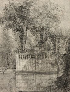 Lattice Work and Reflecting Pool at Arcueil by Jean Baptiste Oudry