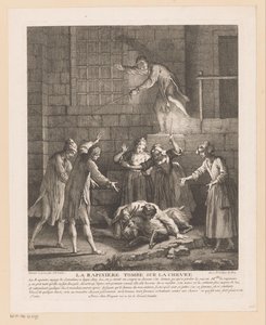 Man Falls on Top of a Goat by Jean Baptiste Oudry