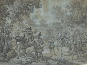 Ragotin Declares Verses; Peasants Think He is Preaching by Jean Baptiste Oudry
