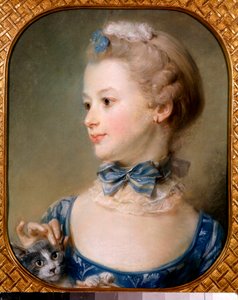 Portrait of a little girl with a cat