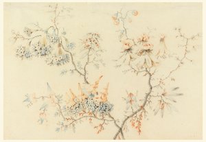 Flowering Branches by Jean Baptiste Pillement