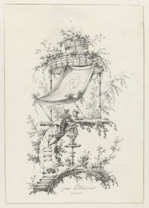 Ornamental Composition in Chinoiserie Style for Deuxième Cahier de six Baraques Chinoises (series title)