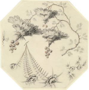 Pagoda Flowers and Roses by Jean Baptiste Pillement