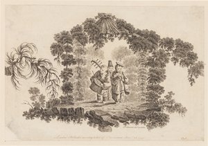 Three Figures Playing Musical Instruments, from 