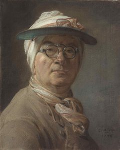 Self-Portrait with an Eyeshade by Jean Baptiste Simeon Chardin