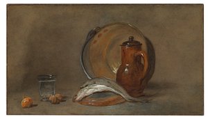 Still Life with Fish and a Copper Pot by Jean Baptiste Simeon Chardin