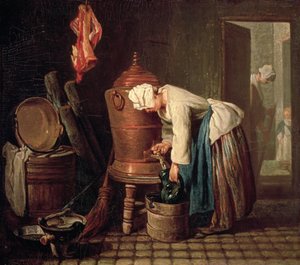 Woman Drawing Water from a Copper Cistern, c.1732