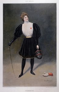 Fencer - drawing by Jean Beraud (1849 - 1935) by Jean Beraud