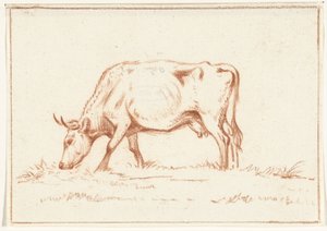 Grazing Cow, Facing Left by Jean Bernard