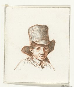 Head of a boy with a high hat