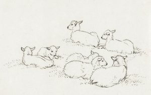 Six Lying Lambs by Jean Bernard