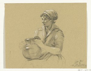 Seated Girl with a Large Jug