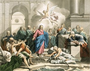 Jesus Curing an Impotent Man at the Pool of Bethesda by Jean Bernard Restout