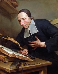 Portrait of Abbot Firmin Tournus Holding a Crucifix