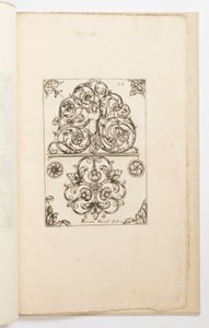 Plate 12, from Diverses pièces de serruriers (Various Designs for Locksmiths) by Jean Bérain the Elder