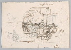 Design for a Painted Porcelain Plate, Confiture en Pot (Potted Jam) for the Dessert Service by Jean Charles Develly