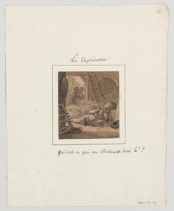 Design for a Painted Porcelain Plate, Capricorn from the Farcical Zodiac Service by Jean Charles Develly