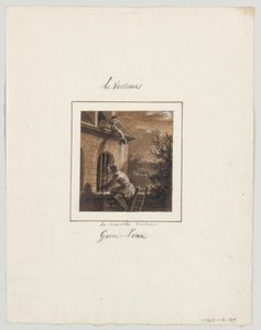 Design for a Painted Porcelain Plate, Aquarius from The Farcical Zodiac Service by Jean Charles Develly