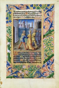 Judith being Seized by the Assyrians, from the Book of Hours of Louis dOrleans by Jean Colombe
