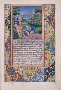 The Drunkenness of Noah, from Book of Hours of Louis dOrleans by Jean Colombe