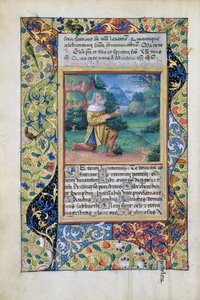 King David in Penitence before God the Father, from Book of Hours of Louis dOrleans